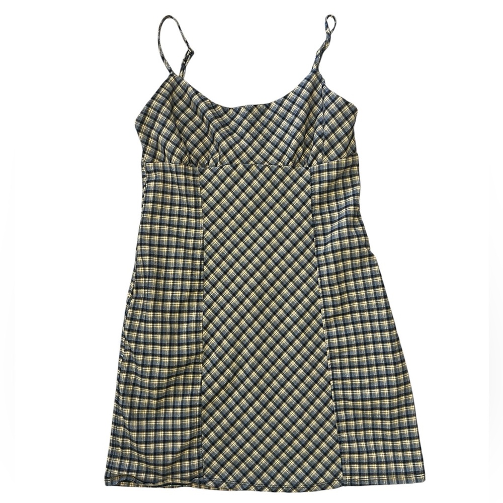 Wild Fable Yellow & Navy Plaid Mini Dress 🌟